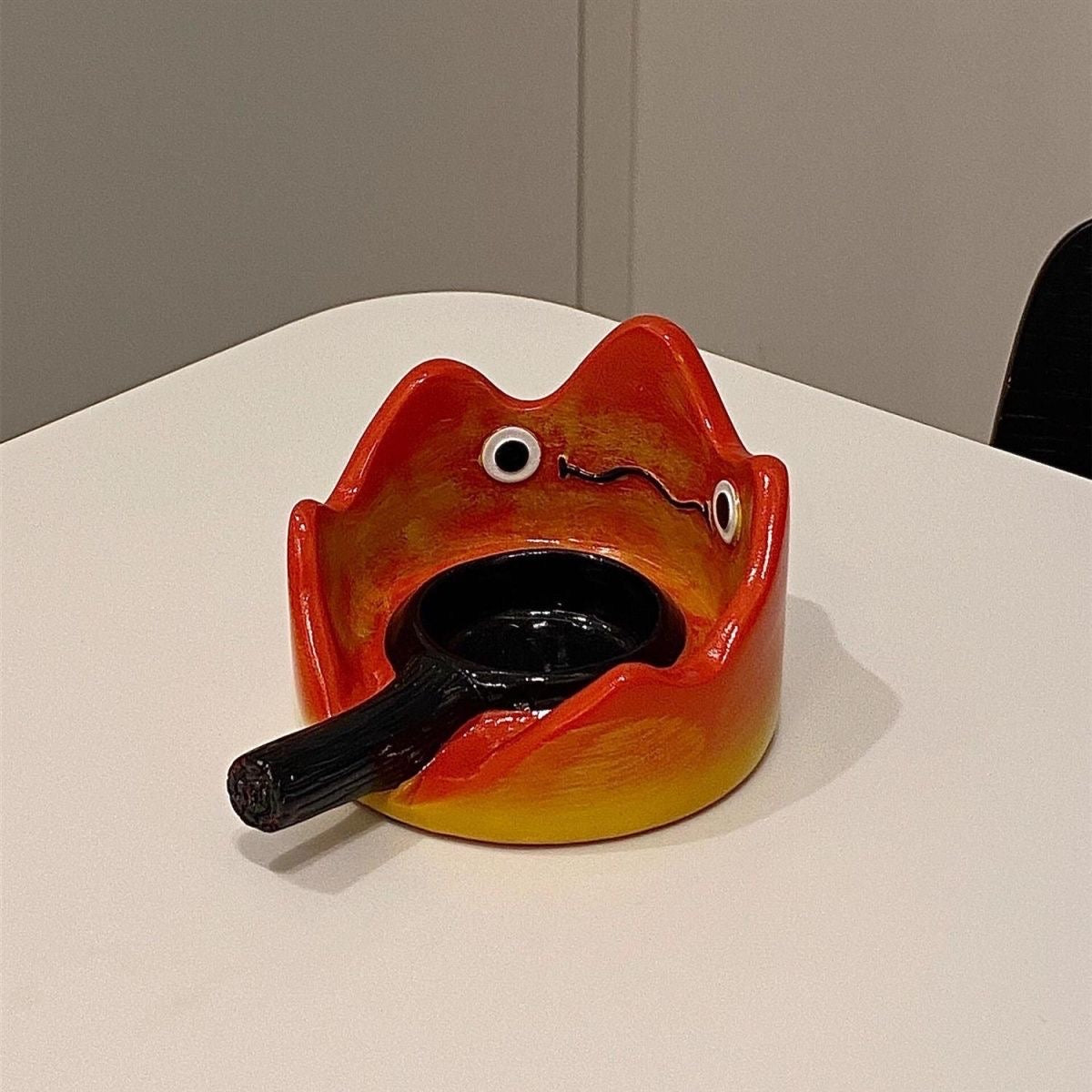 Fire Spirit Candle Holder | Kawaii Flame Ceramic Decor