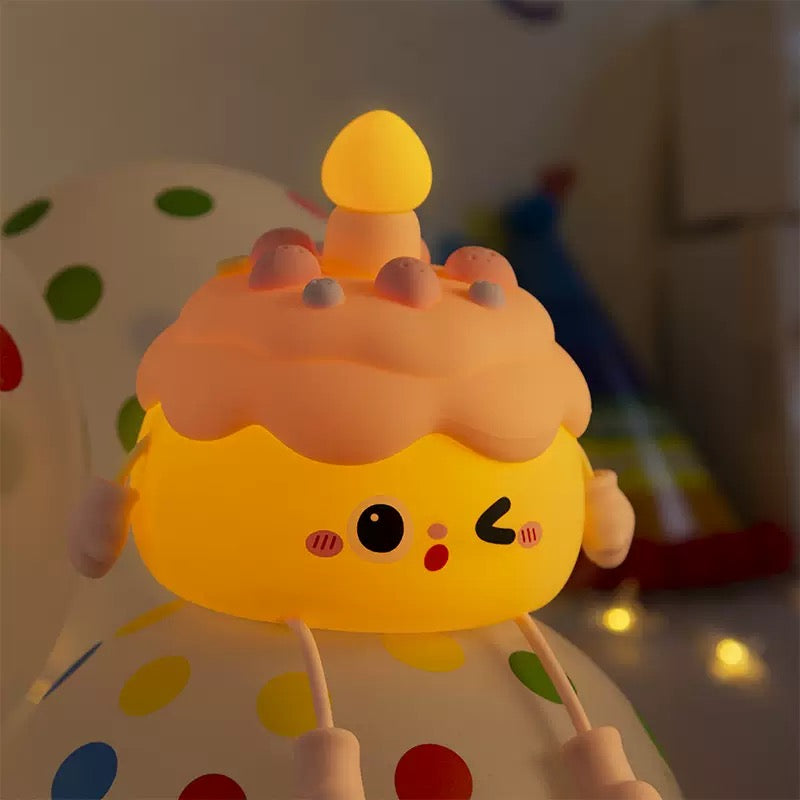 Sweet Cupcake LED Night Light | Cozy Kawaii Lamp with Auto Timer