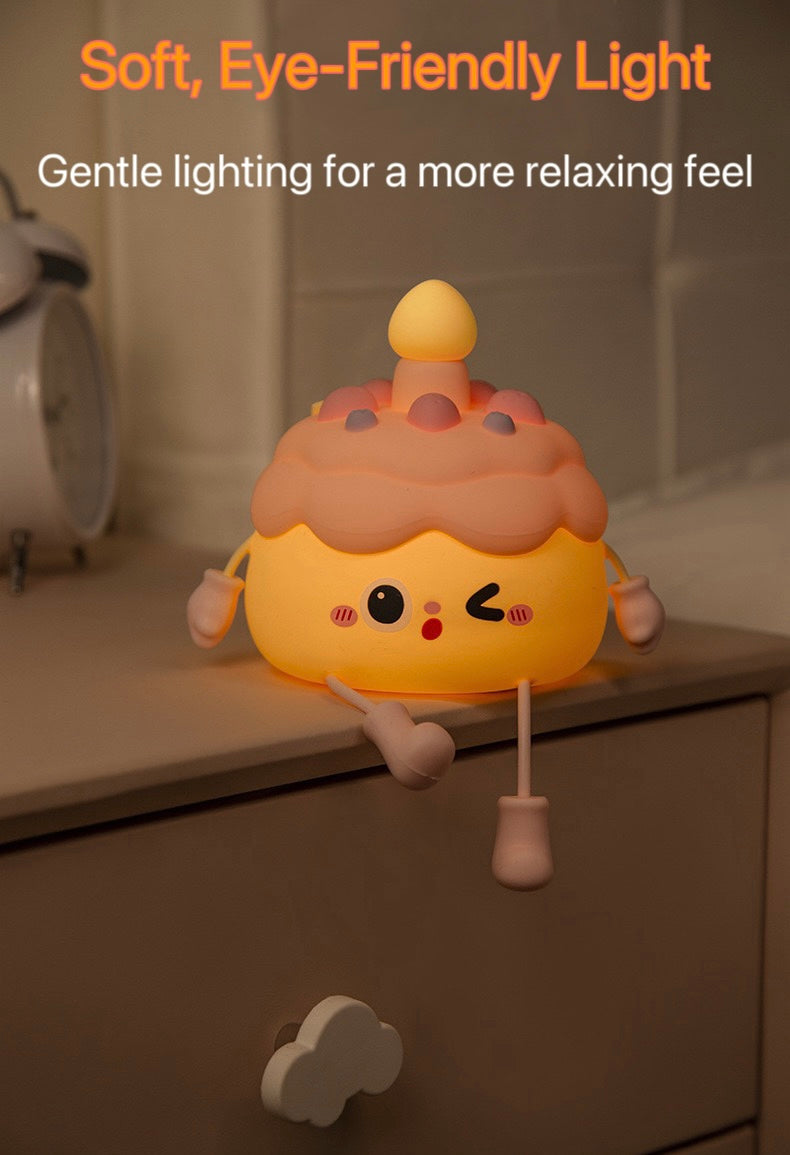 Sweet Cupcake LED Night Light | Cozy Kawaii Lamp with Auto Timer